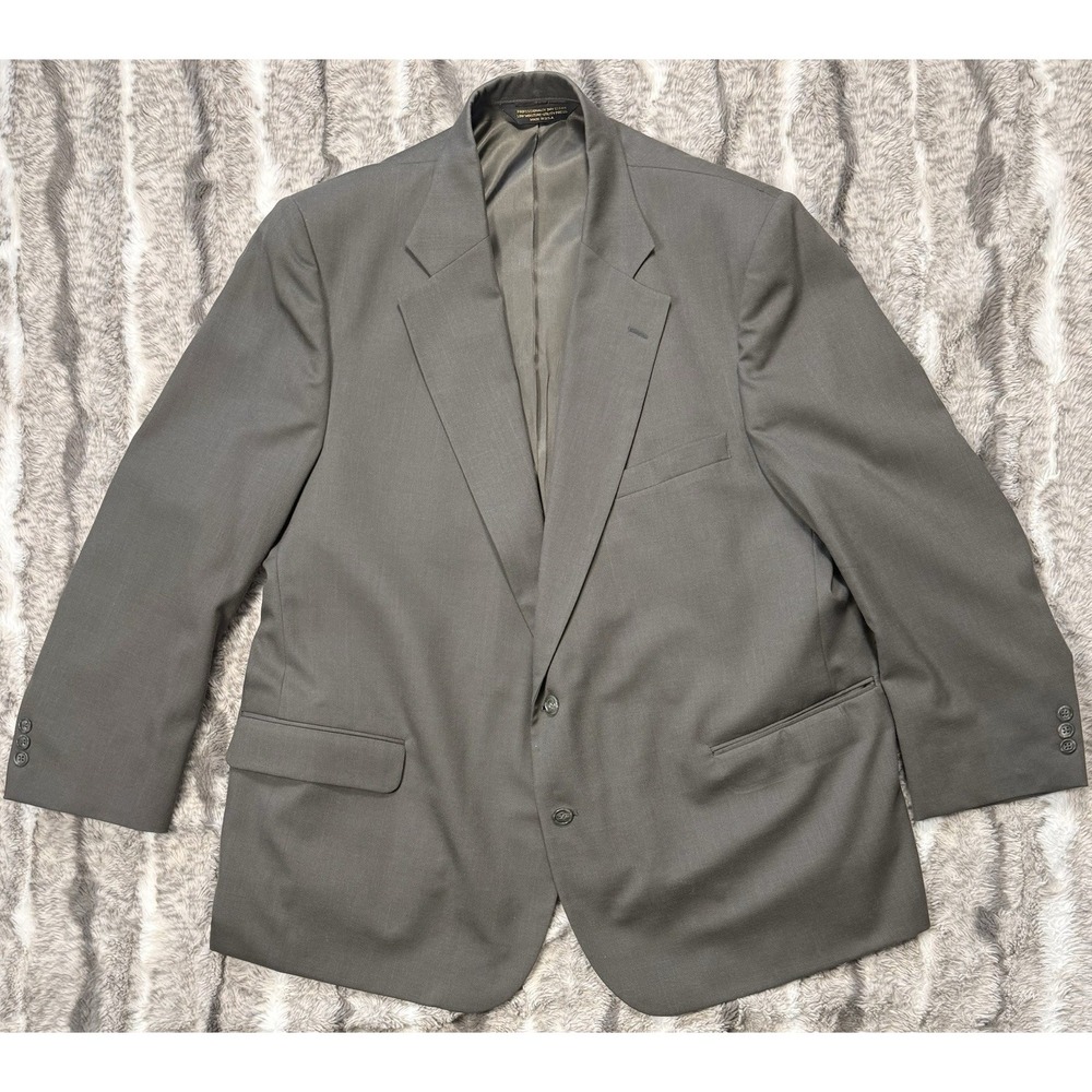 100% Worsted Wool Suit USA Branford & Taylor Mens 40R 44x29 Brown Classic Custom